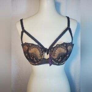 NWT Women’s Adore Me Jet Black Push Up Bra Size 34C